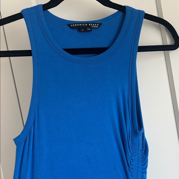 Veronica Beard Haylee Asymmetrical Jersey Cobalt Blue Ruched Dress | XS - Picture 8 of 8